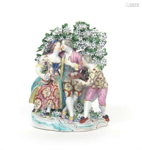 A rare Derby figure group of Isabella with a Galla...;