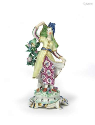 A Bow figure of a Levantine lady c.1765, after a M...;