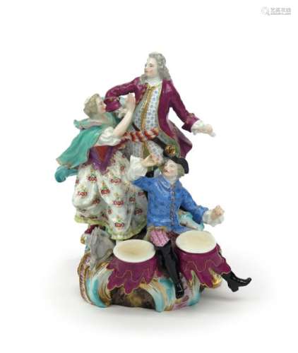 A Meissen figure group 19th century, modelled with...;