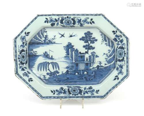 A large Irish delftware charger or meat dish c.176...;