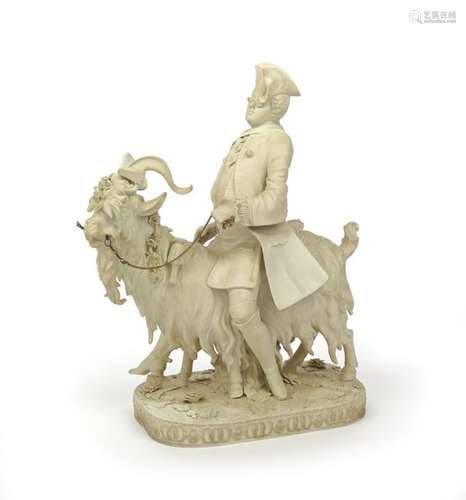 A massive Continental biscuit porcelain figure of ...;