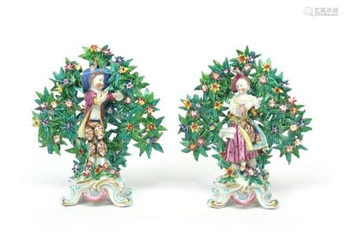 A pair of Bow figures of the New Dancers c.1765, t...;