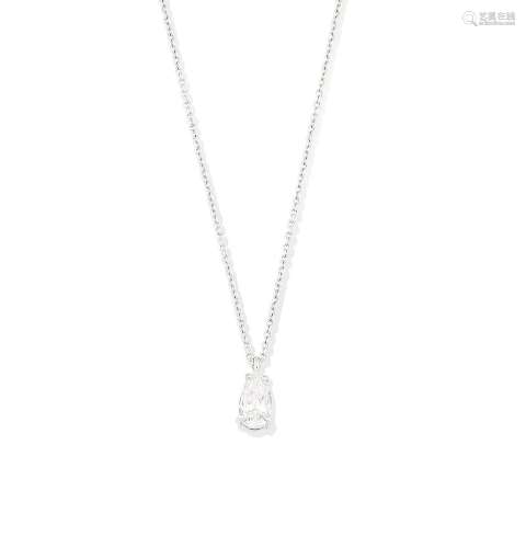 A diamond pendant necklace