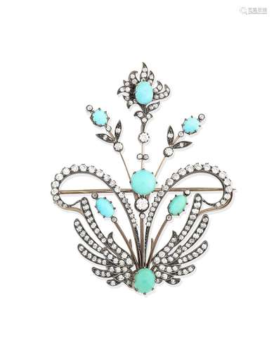 A diamond aigrette brooch