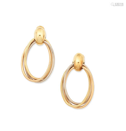 A pair of 'trinity' earrings, by  Cartier