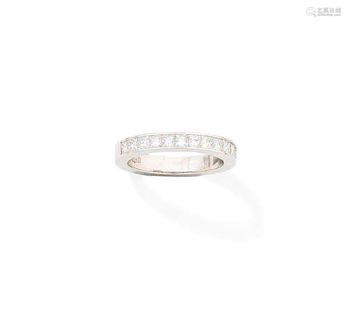 A diamond half-eternity ring