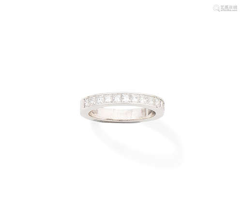 A diamond half-eternity ring