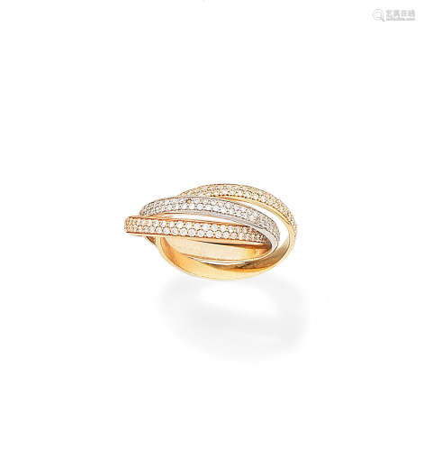 A diamond 'Trinity' ring, by Cartier