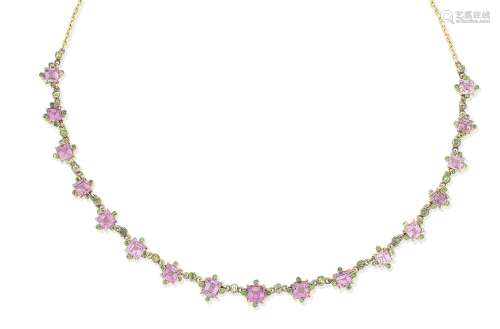 A spinel and garnet necklace, by Child and Child, circa 1900