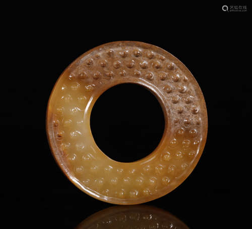 漢代 穀紋玉環