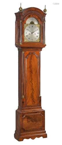 A rare George III mahogany eight-day precision mean and sidereal longcase clock with annual calendar
