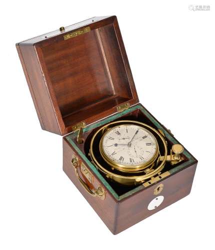 A Victorian small two-day marine chronometer