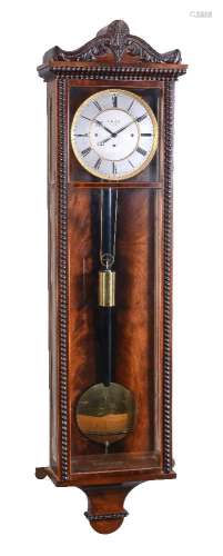 A Fine Viennese mahogany grande-sonnerie striking ‘Dachluhr’ regulator wall clock