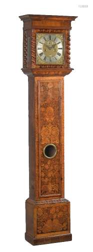 A William III walnut and floral marquetry eight-day longcase clock