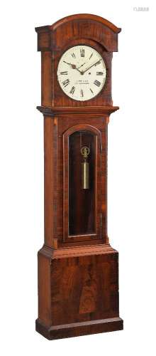 A Victorian mahogany domestic longcase regulator timepiece
