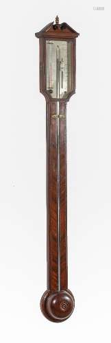 A George III mahogany mercury tube stick barometer