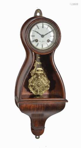 ϒ An unusual French Louis Philippe rosewood wall clock