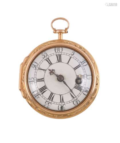 Andrew Dunlop, London,Gold coloured open face pocket watch