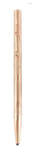 Tiffany & Co., a gold coloured propelling pencil