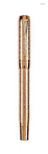 Parker, Duofold Accession, a limited edition gold plated fountain pen
