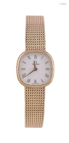 Omega,Lady's 9 carat gold bracelet watch