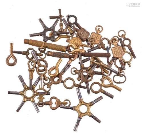 A collection of watch keys