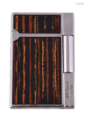 S. T. Dupont, a silver plated and lacque de chine lighter