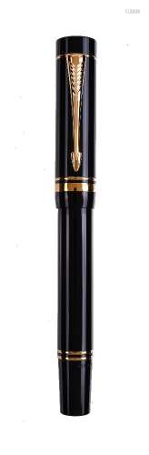 Parker, Duofold, a black fountain pen