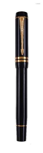 Parker, Duofold, a black fountain pen