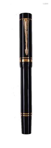 Parker, Duofold, a black fountain pen