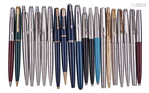A collection of Parker pens