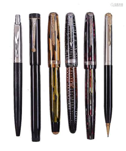 Parker, a collection of pens