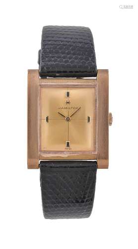 Hamilton,9 carat gold wrist watch