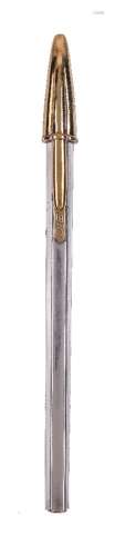 Bic, a silver coloured and gilt ball point pen