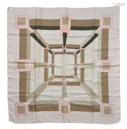 Hermès, Perspective, a pink scarf