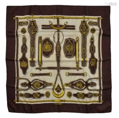 Hermès, Harnais Des Presidents, a silk scarf