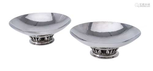 Georg Jensen, a pair of Danish silver bowls