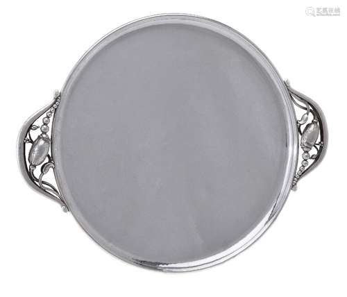 Georg Jensen, a Danish silver Blossom pattern circular tray