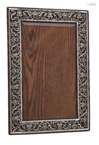 An Edwardian silver tall photograph frame by Martin