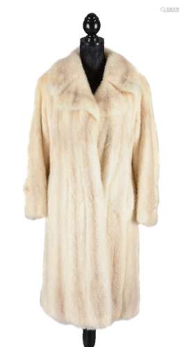 A cream mink fur coat