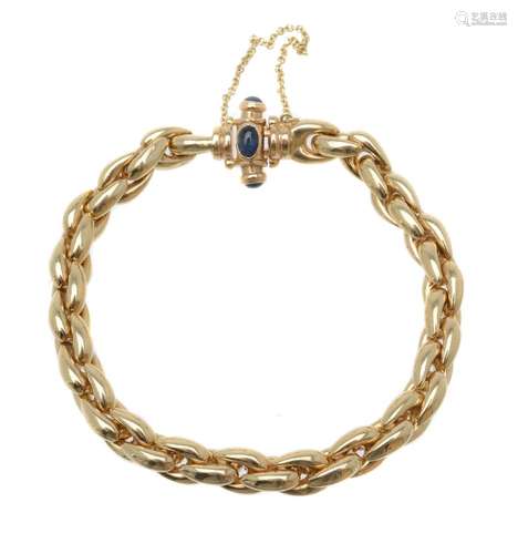 A gold coloured bracelet