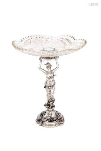 An Italian silver figural centre stand