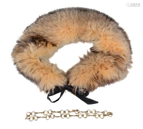 A fox fur collar