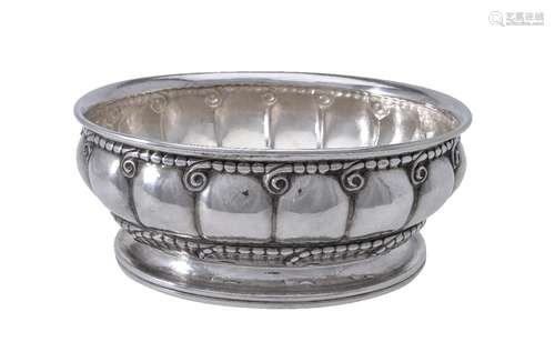 Georg Jensen, a Danish silver Melon centrepiece bowl