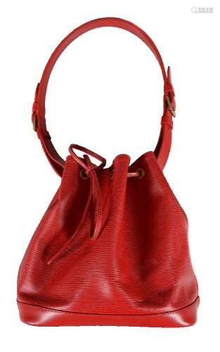 Louis Vuitton, Noe, a red Epi leather handbag