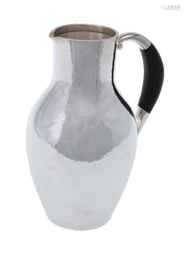 ϒ Georg Jensen, a Danish silver water jug or pitcher