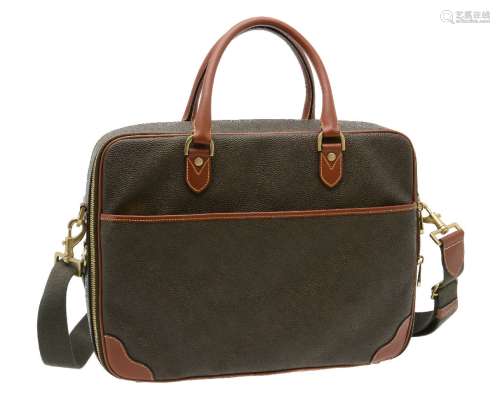 Mulberry, a scotchgrain leather laptop bag