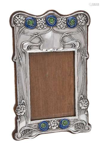 An Art Nouveau silver photograph frame by Horton & Allday