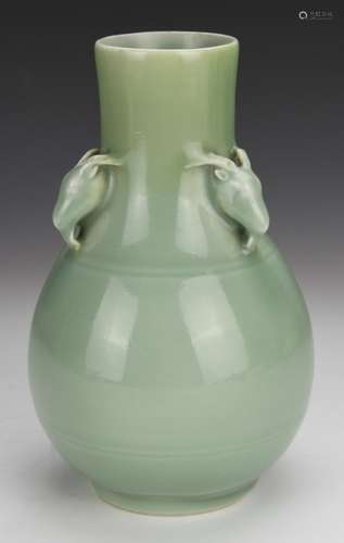 A CELADON VASE, YONGZHENG MARK