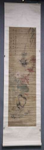 A CHINESE SCROLL PAINTING